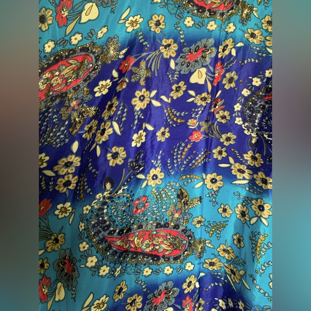 White Waves Silk Blend Paisley Kimono Cardigan - One Size NWT 🌴 - Picture 7 of 10